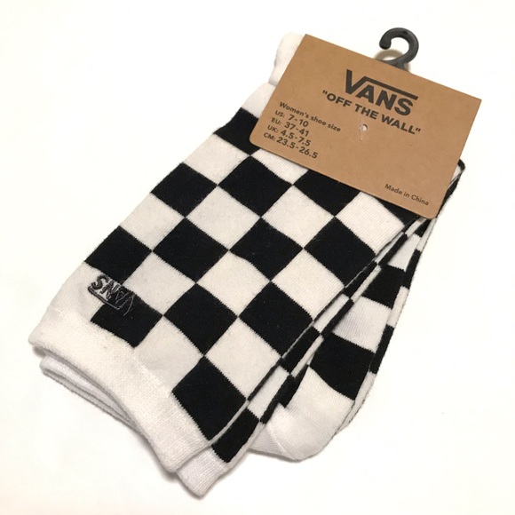 Vans Accessories - Vans Socks Checkerboard Print Size 7-10 NWT